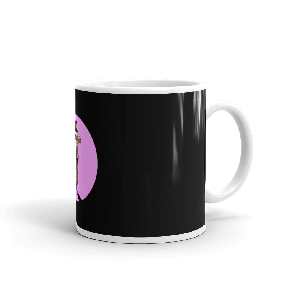 White glossy mug